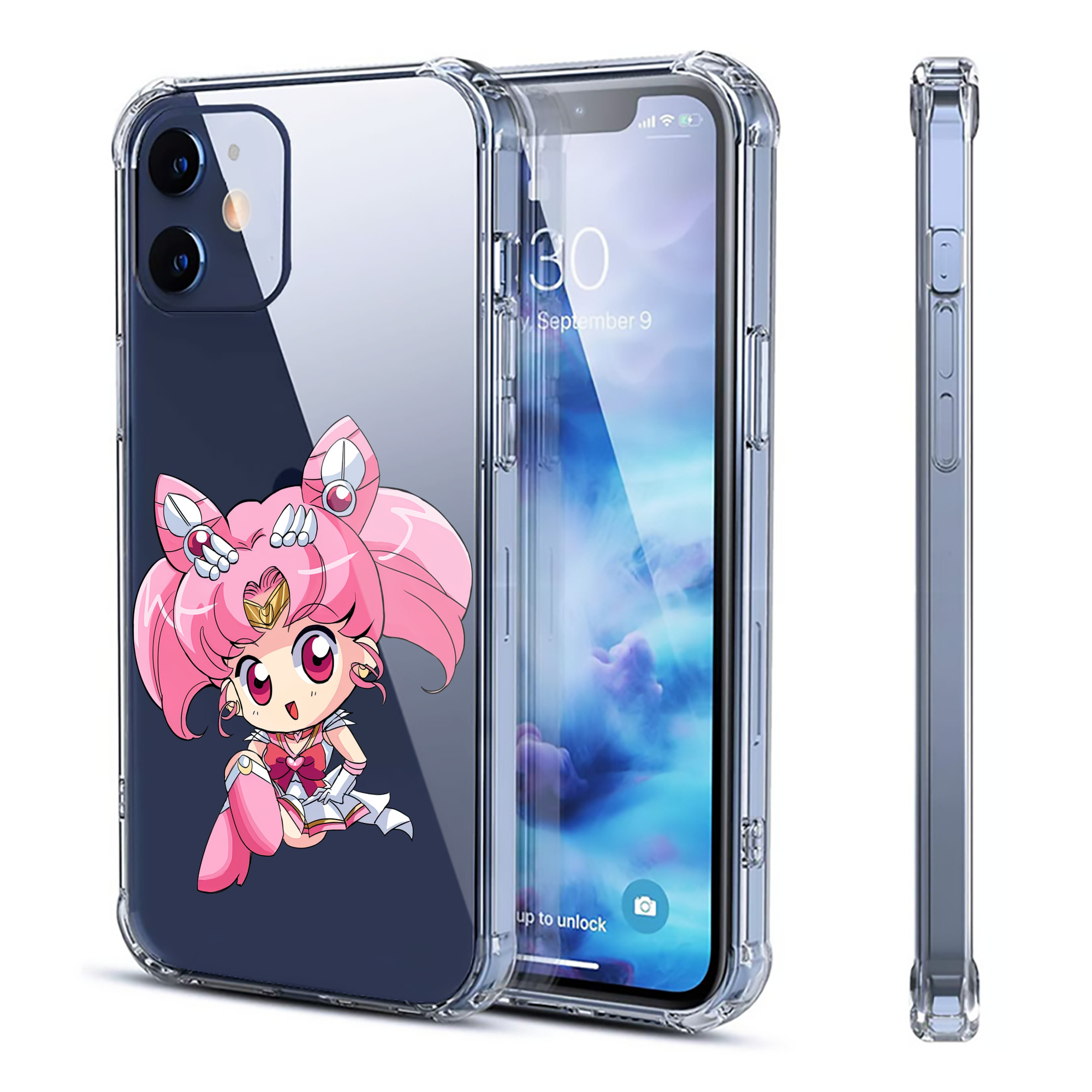 （画像用） 美少女戦士セーラームーン ちびうさ Sailor Moon Chibiusa Tsukino Usagi Small Lady Serenity 【iPhone 12シリーズ対応】透明スマホケース（クリアソフトケース）